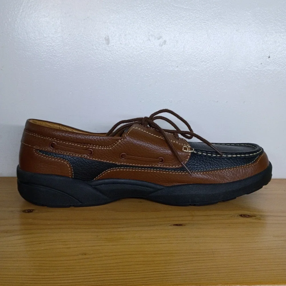 Dr. Comfort Patrick 8560 Men Therapeutic Leather Boat Shoes Size 15 M Comfort